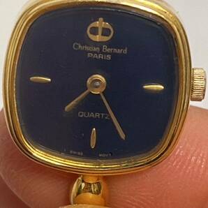 christian bernard paris クリスチャンベルナール パリ バングルウォッチ レディース腕時計 ゴールドカラー クォーツ 現状品の画像6