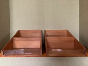  Muji Ryohin MUJI store furniture display display case 2 step display shelf wooden 