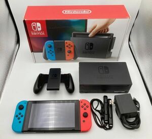 X1164 ■画面ヤケあり◇ジャンク Nintendo Switch ニンテンドースイッチ 本体 HAC-001 動作確認済 初期化済