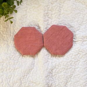 #81 ハンドメイド リネン オクトゴナルコースター 2枚set