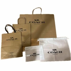 COACH 紙袋 ショップ袋 コーチ ラッピング 長財布用 保存袋 ギフトセット