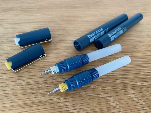 【未使用・２本セット】STAEDTLER ステッドラー marsmatic700 マルスマチック700 0.5mm / 0.6mm 製図ペン