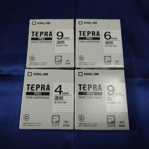 【未使用/未開封】 TEPRA PRO テプラ プロ テープ 透明 4mm 6mm 9mm 各1個 白 9mm 1個 ST4K ST6K ST9K SS9K