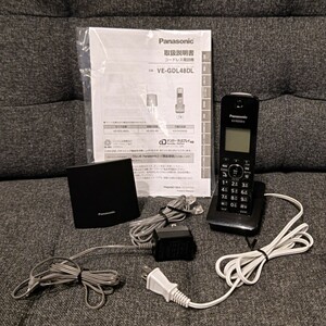 【中古品】 Panasonic コードレス電話機『VE-GDL48DL』 パナソニック ブラック （※動作品）