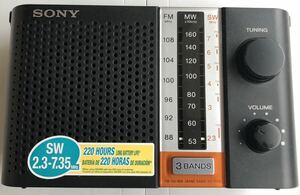 【未使用】 SONY ICF-F11S FM/SW/MW 3バンドラジオ