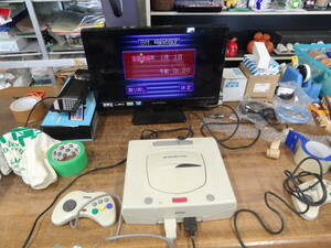 中古 ジャンク扱い SEGA SATURN セガサターン 本体 HST-3220 セガ レトロゲーム コントローラー ぷよぷよおまけ