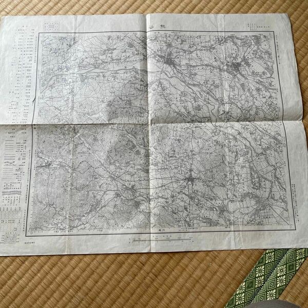 古地図　「熊谷」明治40年測量昭和4年修正測量　昭和7年発行 大日本帝国陸地測量部　五万分の一