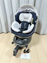 良品 コンビ チャイルドシート クルムーヴ ISOFIX ネイビー JL-590_画像1