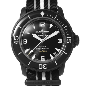 Blancpain×Swatch バイオセラミック スクーバ フィフティ ファゾムス オーシャンオブストーム Ref.SO35B400 未使用品 メンズ 腕時計