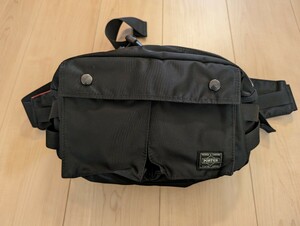 【ほぼ未使用】PORTER　ウエストバッグ　ブラック　ILS　POUR BEAUX MESSIEURS　ボディバッグ 吉田カバン 黒