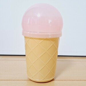 可愛い アイスクリーム型 小物入れ ケース 置物 ピンク スイーツ おしぼり入れ おしぼりケース 新品 送料220円～