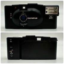 動作品 OLYMPUS オリンパス XA2+A11 & XA2 まとめて コンパクトフィルムカメラ ブラック 希少な元箱、ケース、説明書付 中古品 現状品_画像2