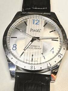 ヴィンテージ ピアジェPIAGET シルバーホワイト文字盤手巻きユニセックス腕時計 ショックプルーフ ムーブメント 17jewelsスイス製 再生品 