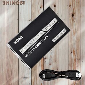 USB3.0 60fps 4K HDMI キャプチャーボード ビデオキャプチャー パススルー フルHD 画面共有 録画 ストリーミング プラグアンドプレイ