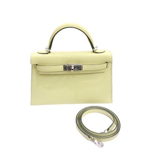 Hermes Hermes Kelly Mini 2 Z Shonnubjeon Shable Silef Silver Crackbeck Dambag Ladies Используются