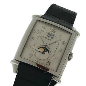 ジラール・ペルゴ GIRARD PERREGAUX ヴィンテージ1945 XXL ラージ デイト&ムーンフェイズ 25882-11-121-BB6B SS/クロコ 腕時計 メンズ 中古