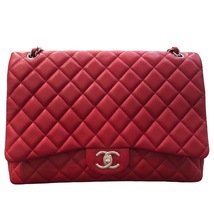 シャネル CHANEL デカマトラッセ34 A58601 レッド キャビア ショルダーバッグ レディース 中古_画像1