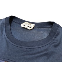エルメス HERMES EX-LIBRIS カレシルクTシャツ ブルー コットン 半袖Ｔシャツ メンズ 中古_画像3