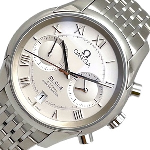  Omega OMEGA De Ville Hour Vision коаксильный хронограф 431.10.42.51.02.001 белый SS наручные часы мужской б/у 