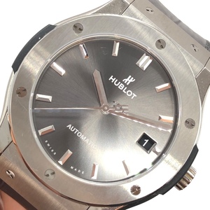 ウブロ HUBLOT クラシックフュージョン　チタニウム　レーシンググレー 511.NX.7071.LR グレー文字盤 チタン 腕時計 メンズ 中古
