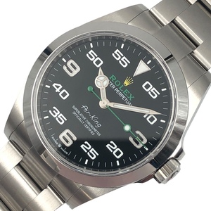  Rolex ROLEX Air King 126900 черный нержавеющая сталь наручные часы мужской б/у 