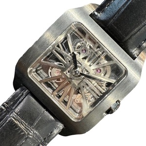 カルティエ Cartier サントス デュモン スケルトンXL W2020052 チタン 腕時計 メンズ 中古