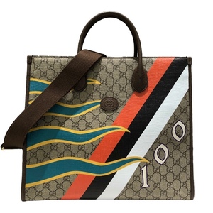 グッチ GUCCI インターロッキングGトートバッグ 674148 ベージュ系 ＧＧキャンバス トートバッグ ユニセックス 中古