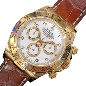 ロレックス ROLEX デイトナ 16518 K18YG/革ベルト 腕時計 メンズ 中古