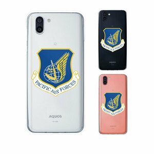 AQUOS R2 SH-03K / SHV42 / 706SH スマホ ケース ハード カバー 空軍10 米軍 ミリタリー USAF クリアデザイン