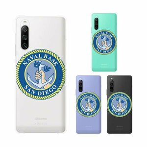 Xperia 10 IV ( SO-52C / SOG07 / SoftBank) スマホ ケース ハード カバー 海軍2 米軍 ミリタリー USN US NAVY クリアデザイン