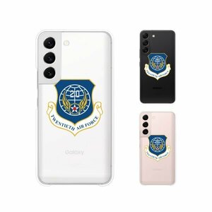 Galaxy S22 ( SC-51C / SCG13 ) スマホ ケース ハード カバー 空軍6 米軍 ミリタリー USAF クリアデザイン