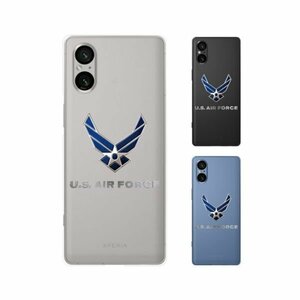 Xperia 5 V ( SO-53D / SOG11 ) エクスペリア5 スマホ ケース ハード カバー 空軍7 米軍 ミリタリー USAF クリアデザイン