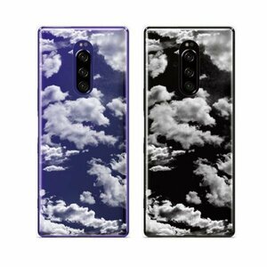 Xperia 1 SO-03L / SOV40 / 802SO スマホ ケース ハード カバー 空1 シンプル 空 雲 クリアデザイン