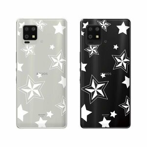 AQUOS zero6 SHG04 SoftBank スマホ ケース ハード カバー 星4 star シンプル クリアデザイン