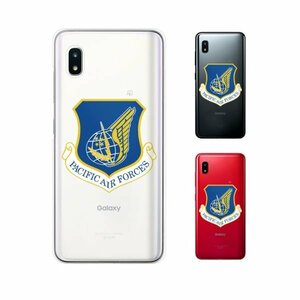 Galaxy A20 ( SC-02M / SCV46) ギャラクシー スマホ ケース ハード カバー 空軍10 米軍 ミリタリー USAF クリアデザイン