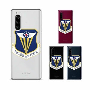 Xperia 5 SO-01M / SOV41 / 901SO スマホ ケース カバー 空軍9 米軍 ミリタリー USAF クリアデザイン