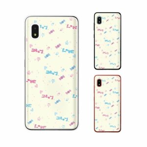 Galaxy A21 SC-42A ギャラクシー スマホ ケース ハード カバー LOVE キャンディ 白