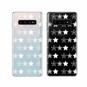 Galaxy S10+ ( SC-04L / SCV42 ) ギャラクシー スマホ ケース ハード カバー 星2 star シンプル クリアデザイン