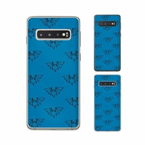 Galaxy S10 ( SC-03L / SCV41) ギャラクシー スマホ ケース ハード カバー コウモリ バット ブルー