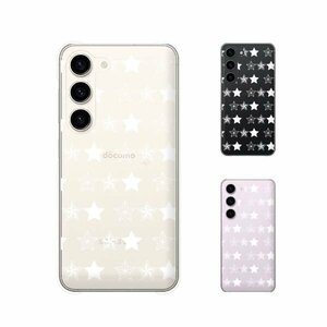 Galaxy S23 ( SC-51D / SCG19 ) スマホ ケース ハード カバー 星2 star シンプル クリアデザイン