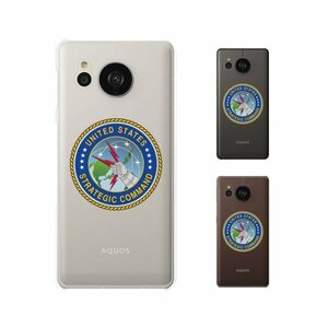 AQUOS sense7 plus A208SH スマホ ケース ハード カバー 空軍5 米軍 ミリタリー USAF クリアデザイン