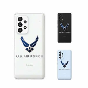 Galaxy A53 5G ( SC-53C / SCG15 ) スマホ ケース ハード カバー 空軍7 米軍 ミリタリー USAF クリアデザイン