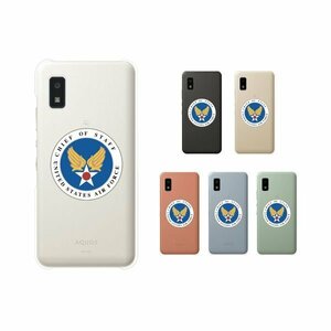 AQUOS wish2 SH-51C AQUOSwish2 スマホ ケース ハード カバー 空軍3 米軍 ミリタリー USAF クリアデザイン