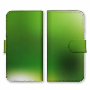 多機種対応 手帳型 スマホ ケース カバー iPhone15 AQUOS Galaxy Xperia エメラルドグリーン シンプル グラデーション
