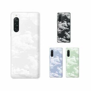 Xperia 10 V ( SO-52D / SOG11 / SoftBank) スマホ ケース ハード カバー 空1 シンプル 空 雲 クリアデザイン