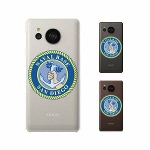 AQUOS sense7 plus A208SH スマホ ケース ハード カバー 海軍2 米軍 ミリタリー USN US NAVY クリアデザイン