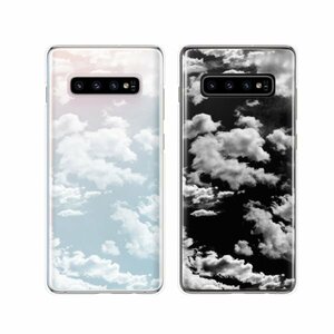 Galaxy S10+ ( SC-04L / SCV42 ) ギャラクシー スマホ ケース ハード カバー 空1 シンプル 空 雲 クリアデザイン