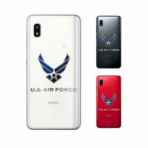 Galaxy A20 ( SC-02M / SCV46) ギャラクシー スマホ ケース ハード カバー 空軍7 米軍 ミリタリー USAF クリアデザイン