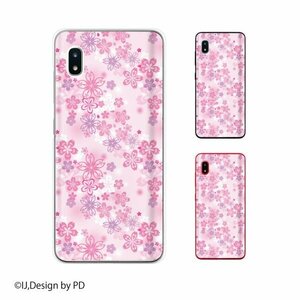 Galaxy A20 ( SC-02M / SCV46) ギャラクシー スマホ ケース ハード カバー 花柄6 ピンク サクラ