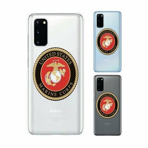 Galaxy S20 5G ( SC-51A / SCG01 ) ギャラクシー スマホ ケース ハード カバー 海兵隊1 米軍 ミリタリー USMC マリーン クリアデザイン